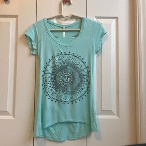 Sun and Moon Teal Shirt